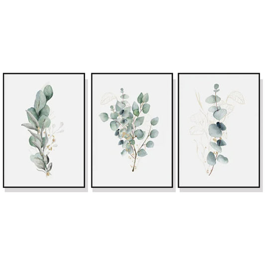 40cmx60cm-eucalyptus-plant-3-sets-black-frame-canvas-wall-art www.mallsonline.com.au