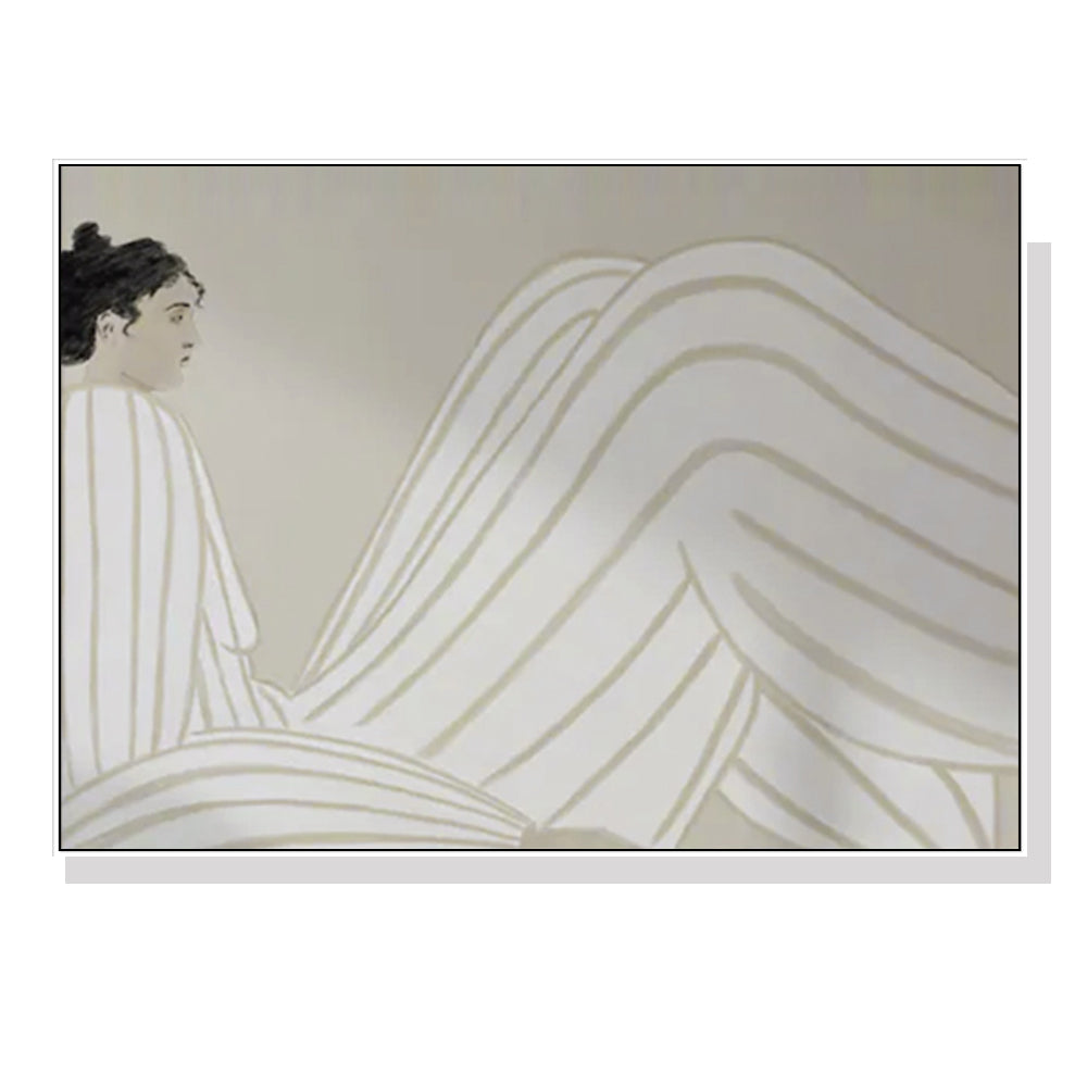 50cmx70cm-abstract-lady-white-frame-canvas-wall-art www.mallsonline.com.au