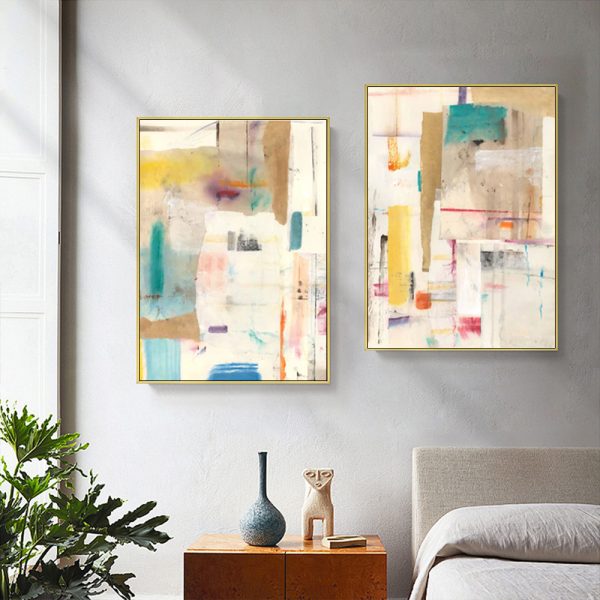 50cmx70cm-sonder-by-jean-kenna-2-sets-gold-frame-canvas-wall-art www.mallsonline.com.au