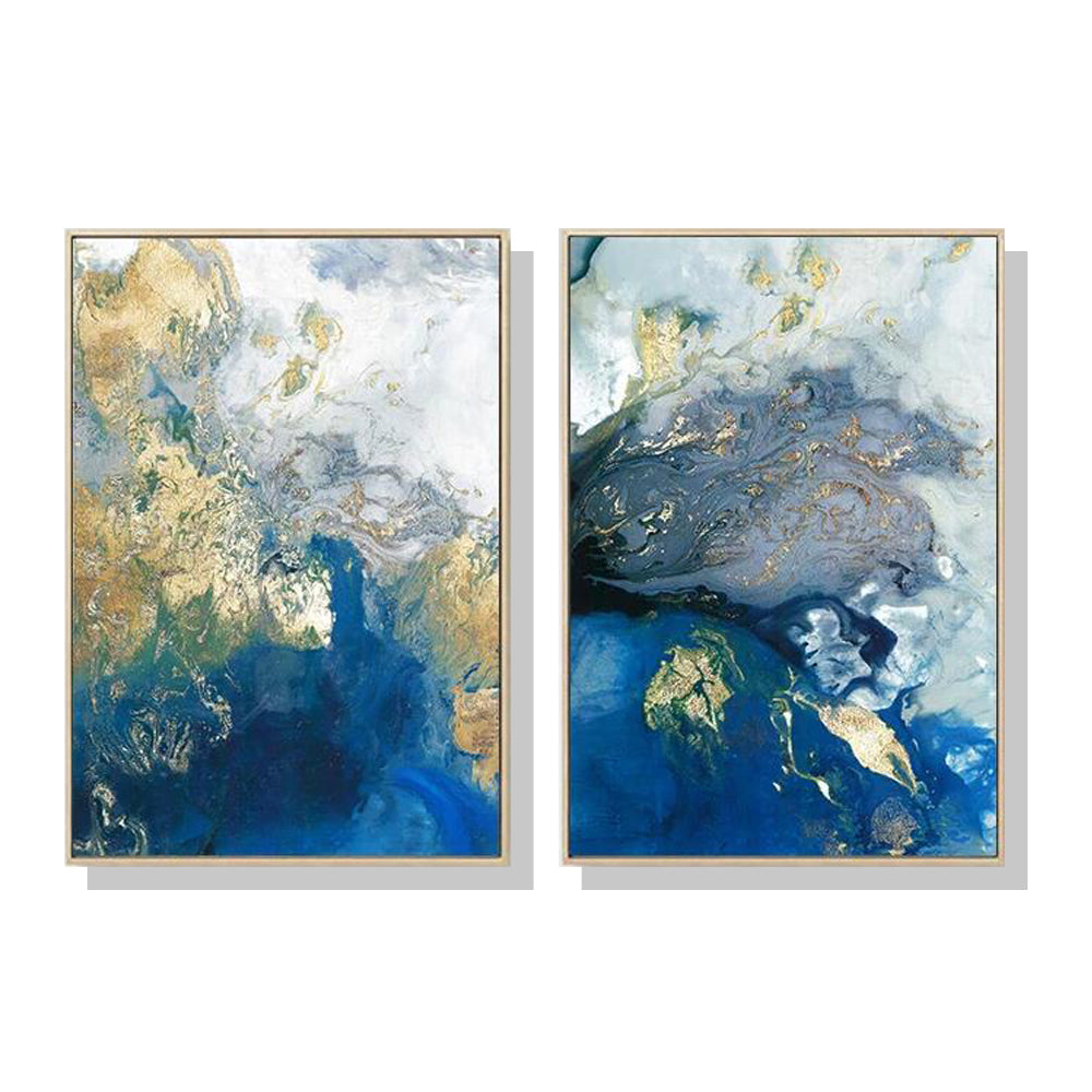 50cmx70cm-marbled-blue-and-gold-2-sets-gold-frame-canvas-wall-art www.mallsonline.com.au