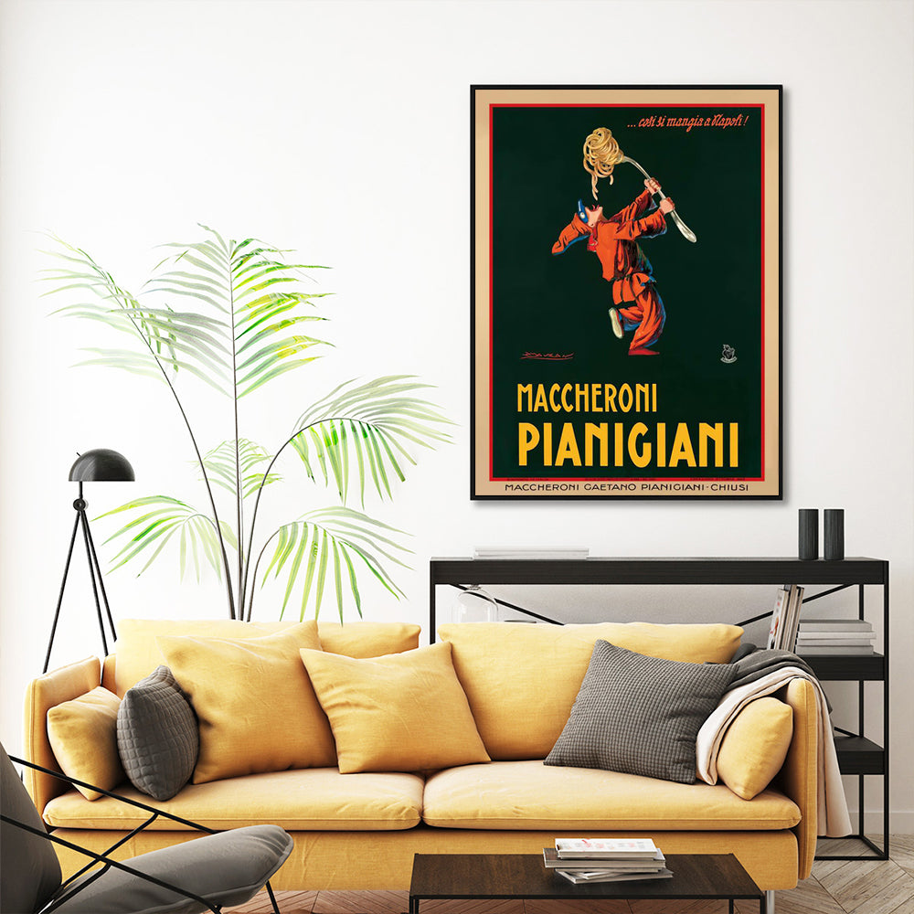 50cmx70cm-maccheroni-pianiciani-black-frame-canvas-wall-art www.mallsonline.com.au