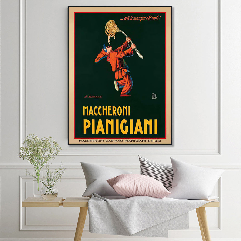 70cmx100cm-maccheroni-pianiciani-black-frame-canvas-wall-art www.mallsonline.com.au