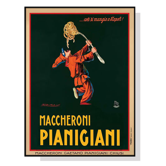 80cmx120cm-maccheroni-pianiciani-black-frame-canvas-wall-art www.mallsonline.com.au