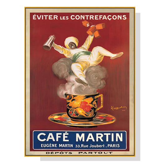 80cmx120cm-cafe-martin-gold-frame-canvas-wall-art www.mallsonline.com.au