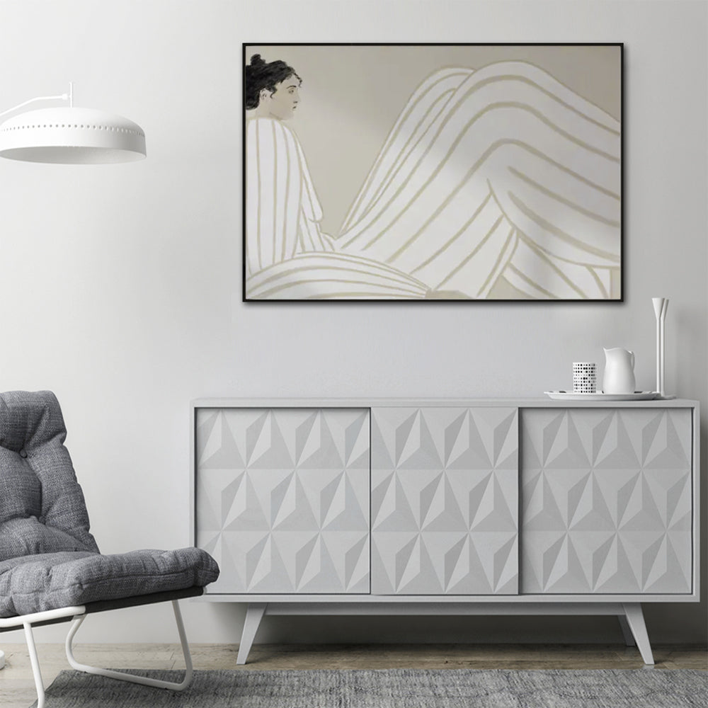 60cmx90cm-abstract-lady-black-frame-canvas-wall-art www.mallsonline.com.au