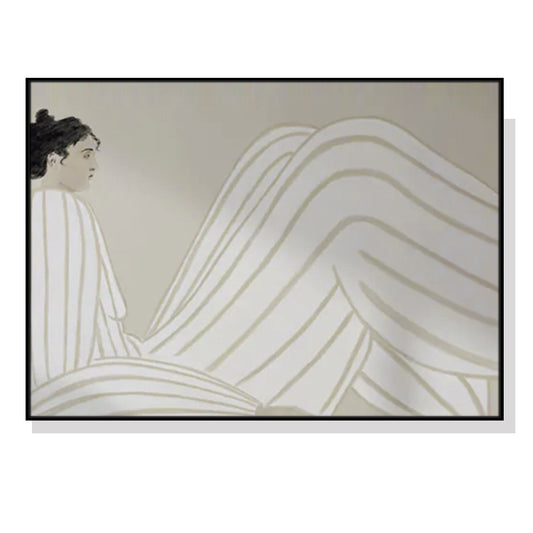 80cmx120cm-abstract-lady-black-frame-canvas-wall-art www.mallsonline.com.au