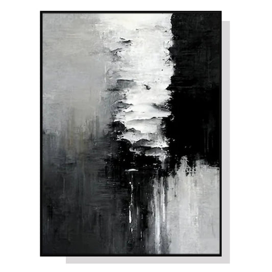 80cmx120cm-abstract-black-white-artwork-black-frame-canvas-wall-art www.mallsonline.com.au