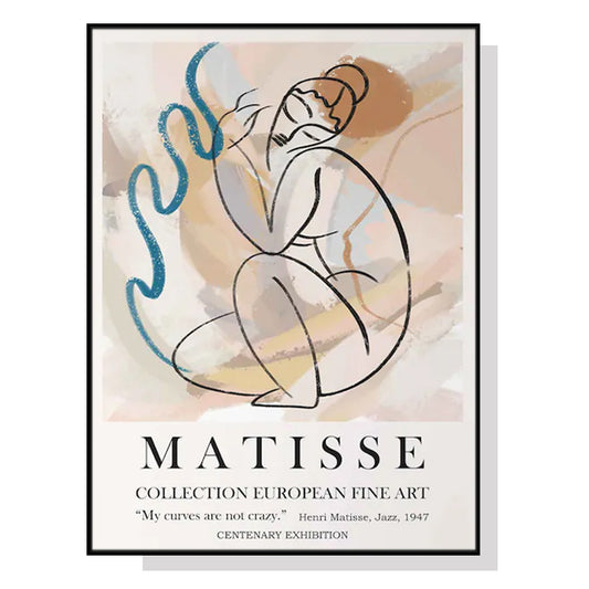 80cmx120cm-matisse-nude-line-black-frame-canvas-wall-art www.mallsonline.com.au