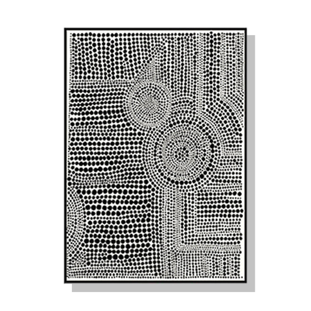 70cmx100cm-clustered-dots-a-black-frame-canvas-wall-art www.mallsonline.com.au