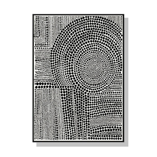 80cmx120cm-clustered-dots-b-black-frame-canvas-wall-art www.mallsonline.com.au