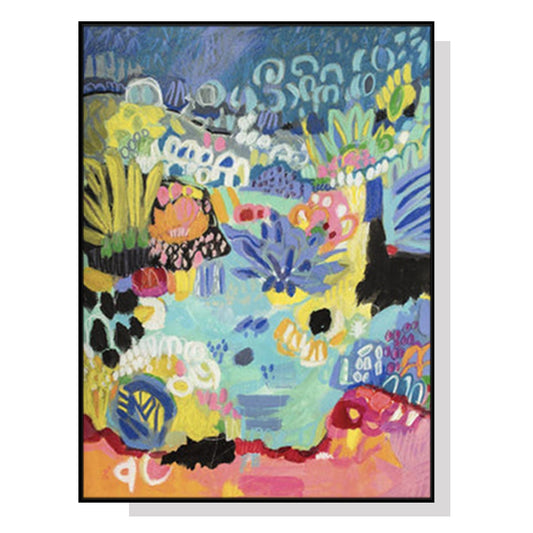 80cmx120cm-summer-smile-b-black-frame-canvas-wall-art www.mallsonline.com.au