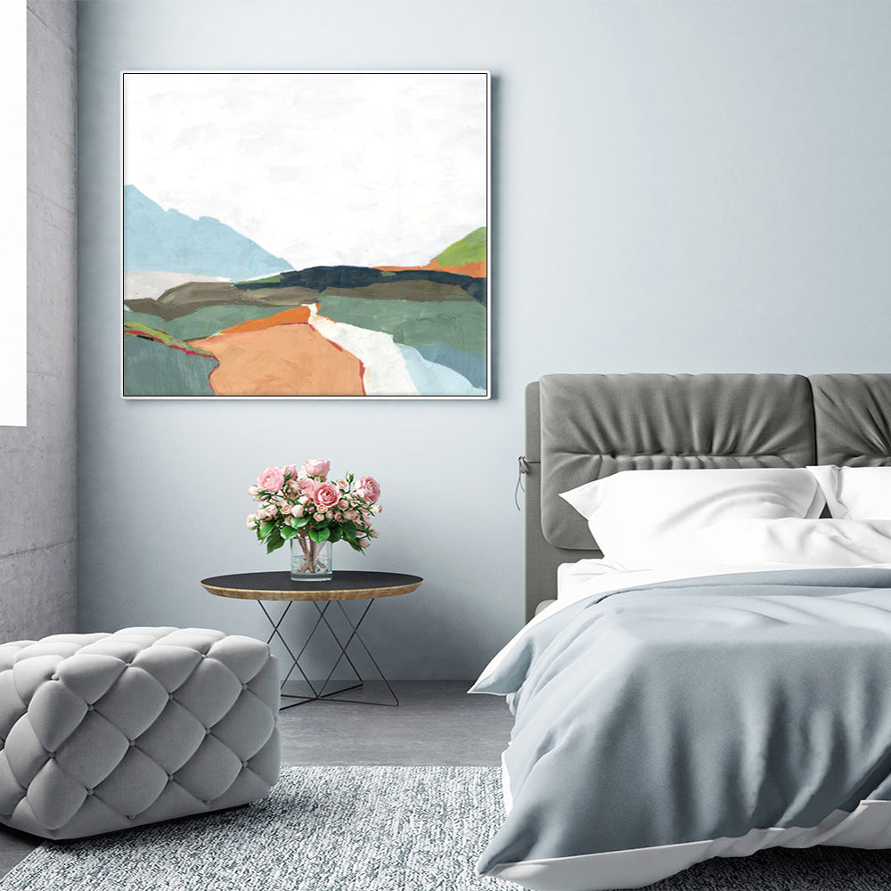 80cmx80cm-april-morning-white-frame-canvas-wall-art www.mallsonline.com.au