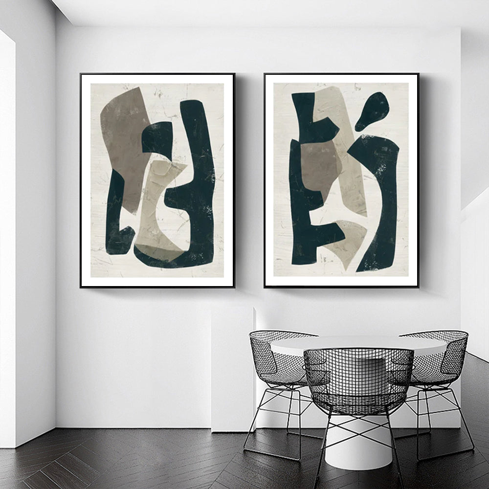 50cmx70cm-abstract-puzzle-2-sets-black-frame-canvas-wall-art www.mallsonline.com.au