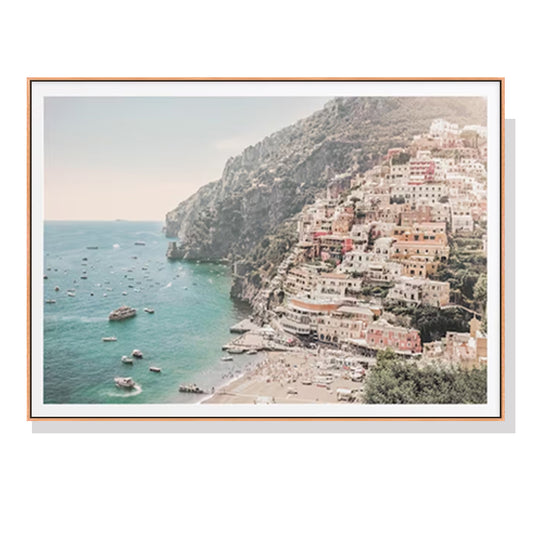 80cmx120cm-italy-amalfi-coast-wood-frame-canvas-wall-art www.mallsonline.com.au