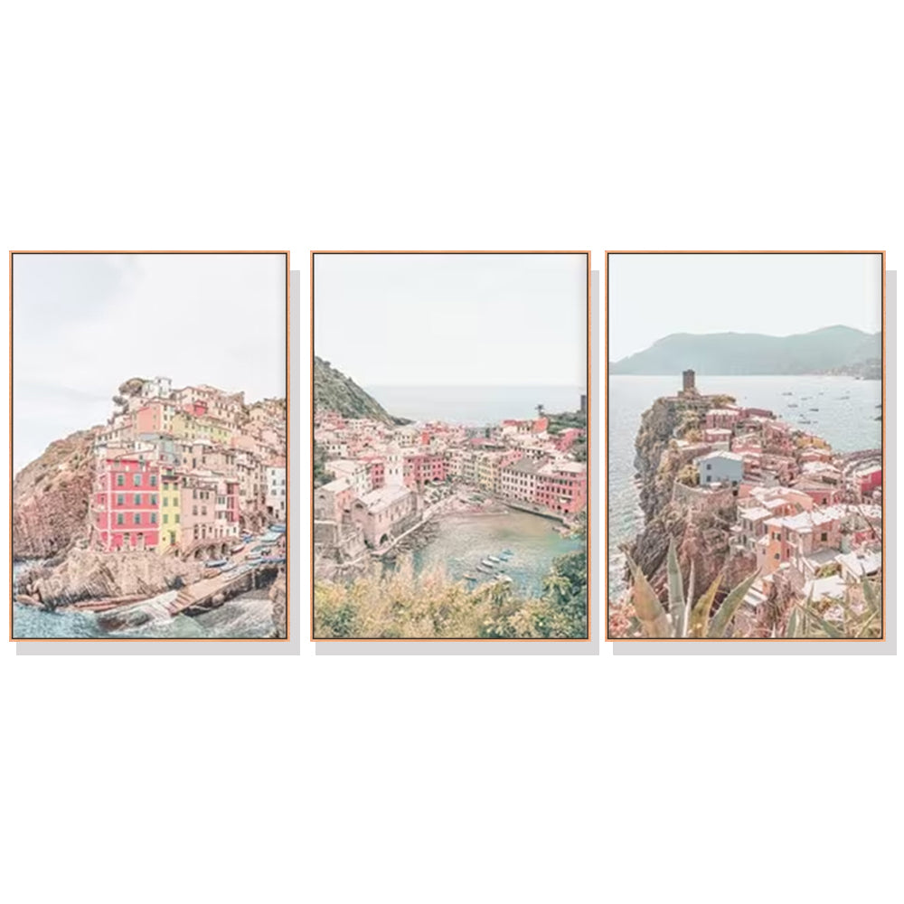 40cmx60cm-italy-cinque-terre-3-sets-wood-frame-canvas-wall-art www.mallsonline.com.au