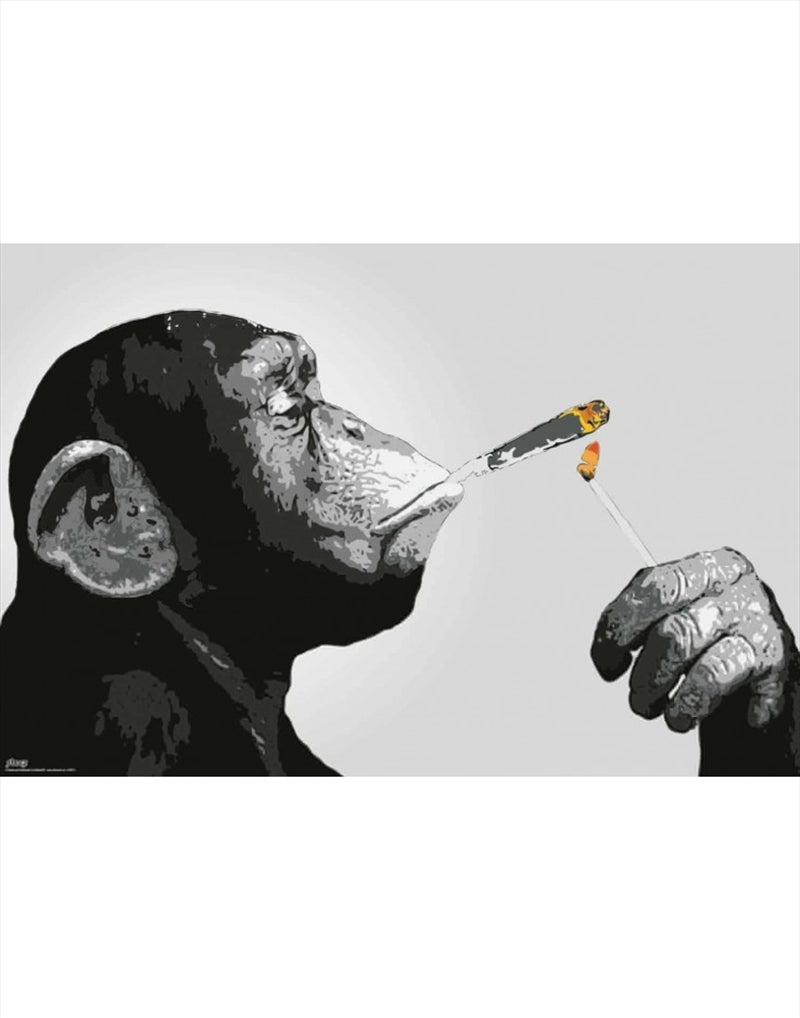 steez-smoking-chimp-poster www.mallsonline.com.au