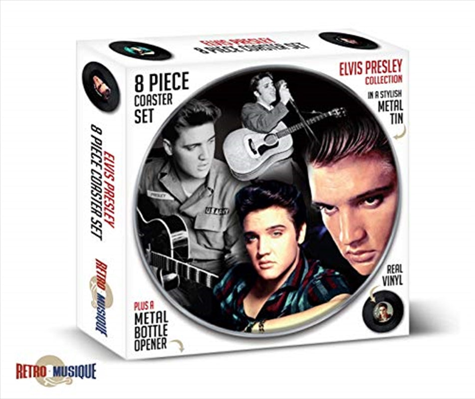 elvis-8-piece-coaster-set-with-metal-tin at www.mallsonline.com.au