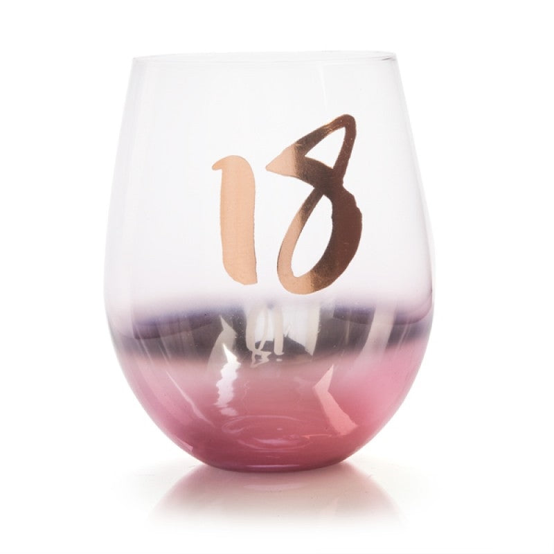 18th-birthday-blush-stemless-glass www.mallsonline.com.au