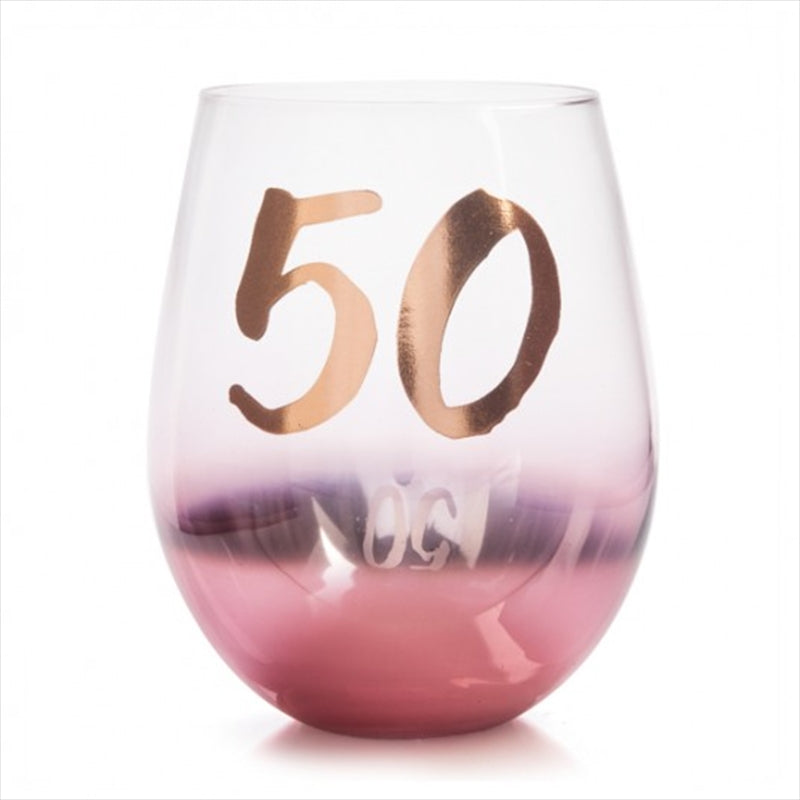 50th-birthday-blush-stemless www.mallsonline.com.au