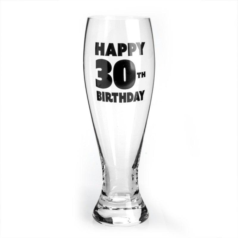 30th-birthday-pilsner-glass www.mallsonline.com.au