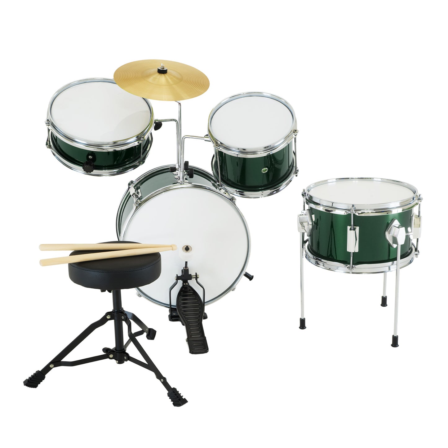 karrera-childrens-4pc-drumkit-green at www.mallsonline.com.au