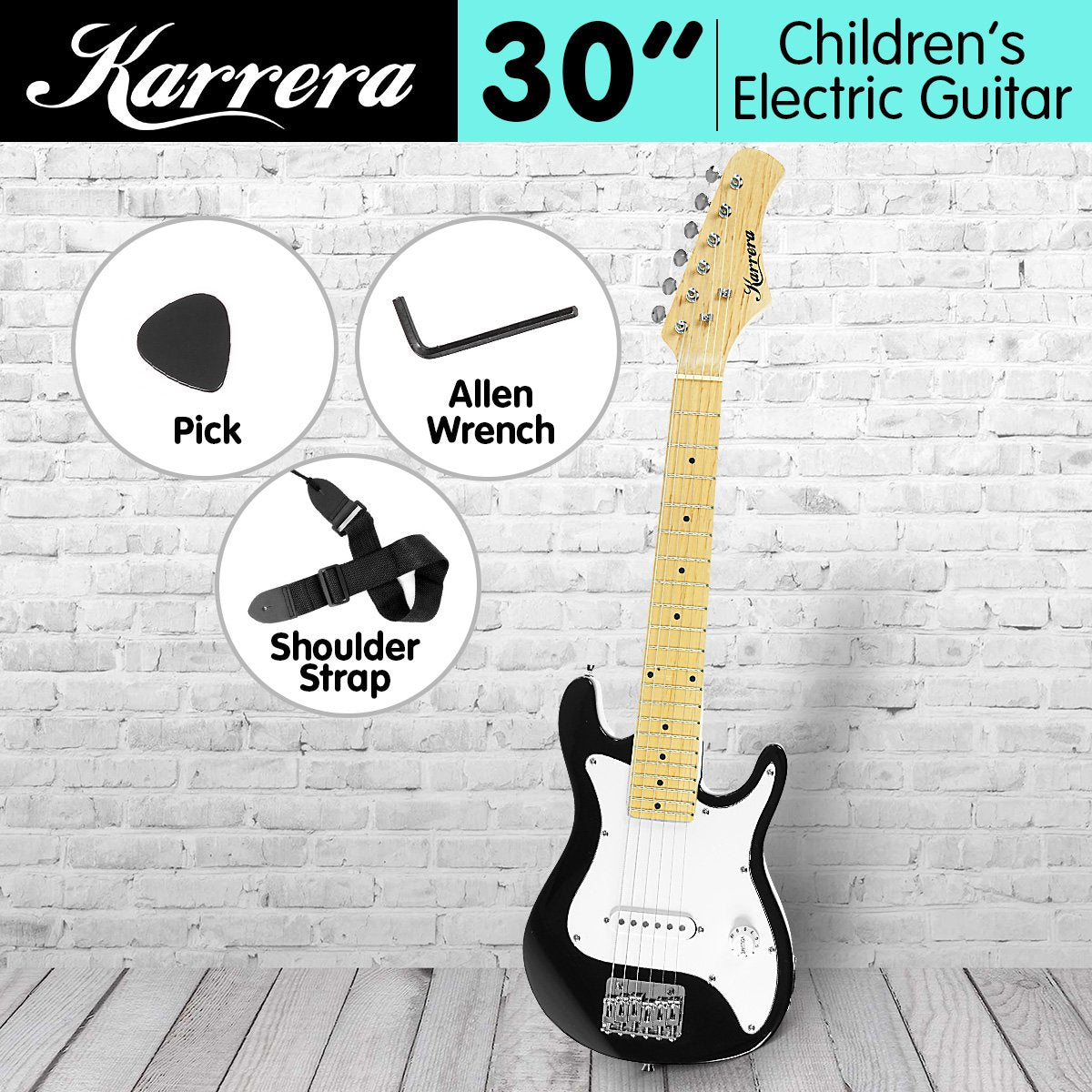 karrera-electric-childrens-guitar-kids-black at www.mallsonline.com.au