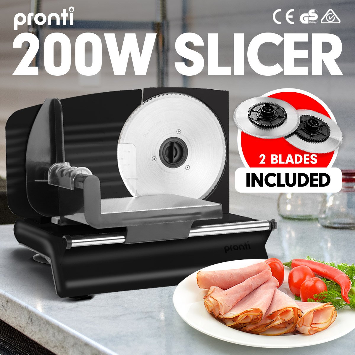 pronti-electric-meat-slicer-food-cheese-processor-vegetable-kitchen-deli at www.mallsonline.com.au