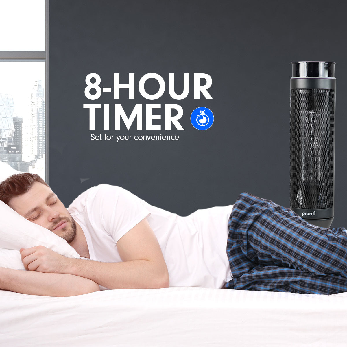 pronti-electric-tower-heater-2000w-ceramic-portable-remote-black at www.mallsonline.com.au