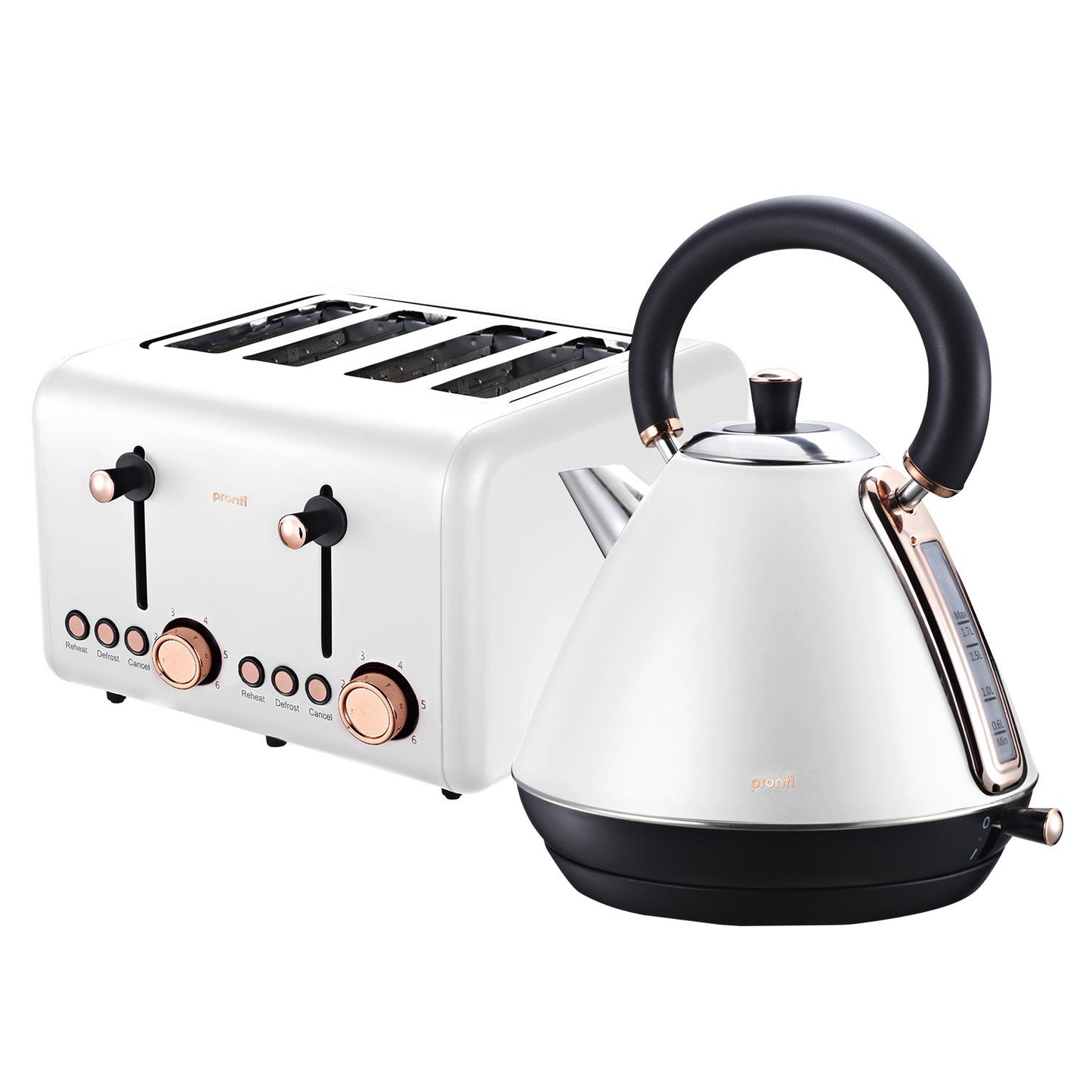 pronti-rose-trim-collection-toaster-kettle-bundle-white www.mallsonline.com.au