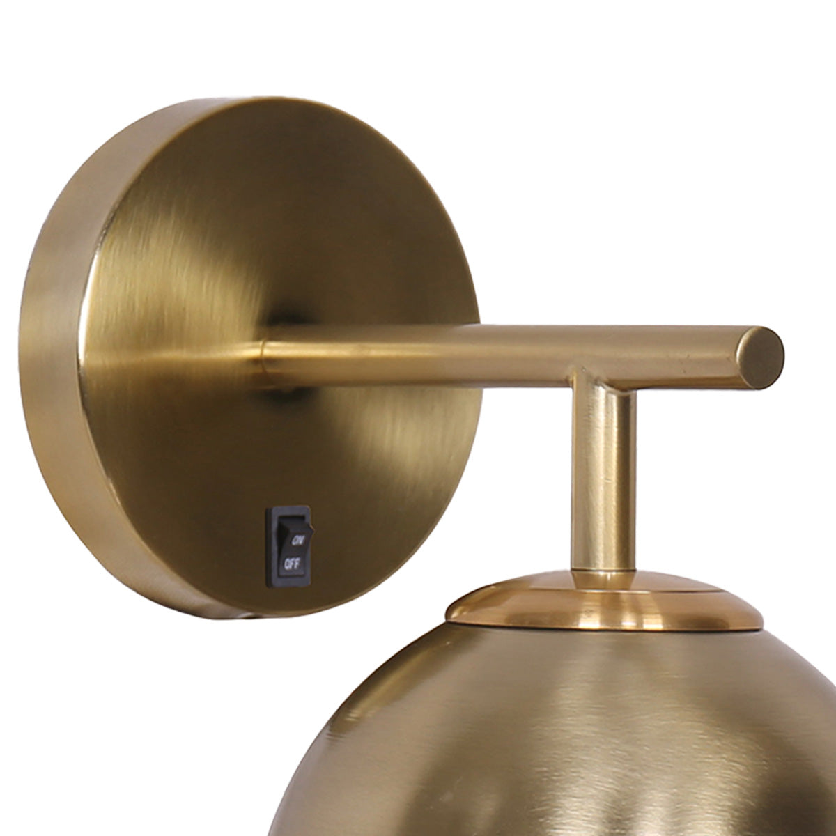 sarantino-wall-lamp-with-gold-metal-base-and-white-glass-shade www.mallsonline.com.au