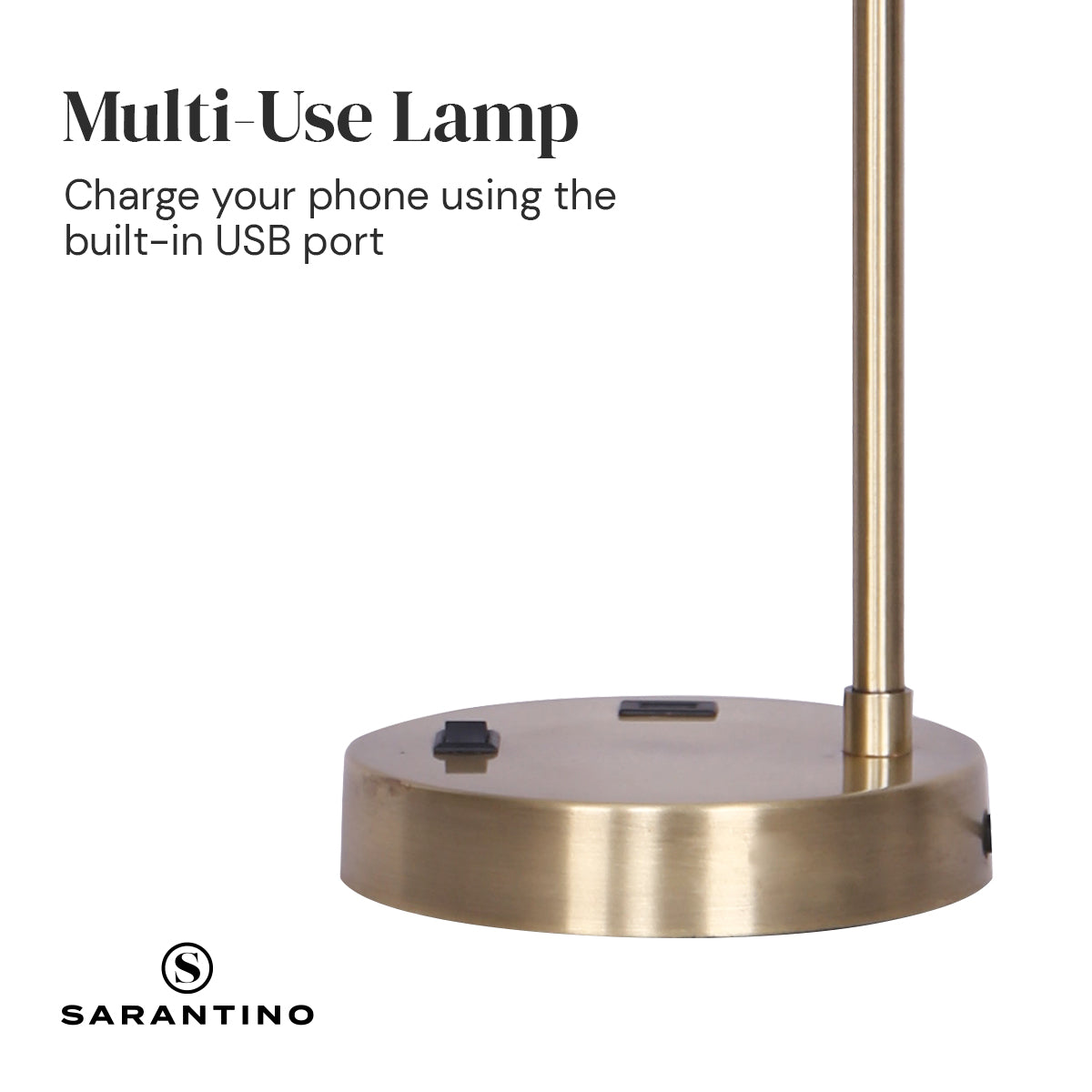 sarantino-metal-task-lamp-with-usb-charging-port-antique-brass-finish www.mallsonline.com.au