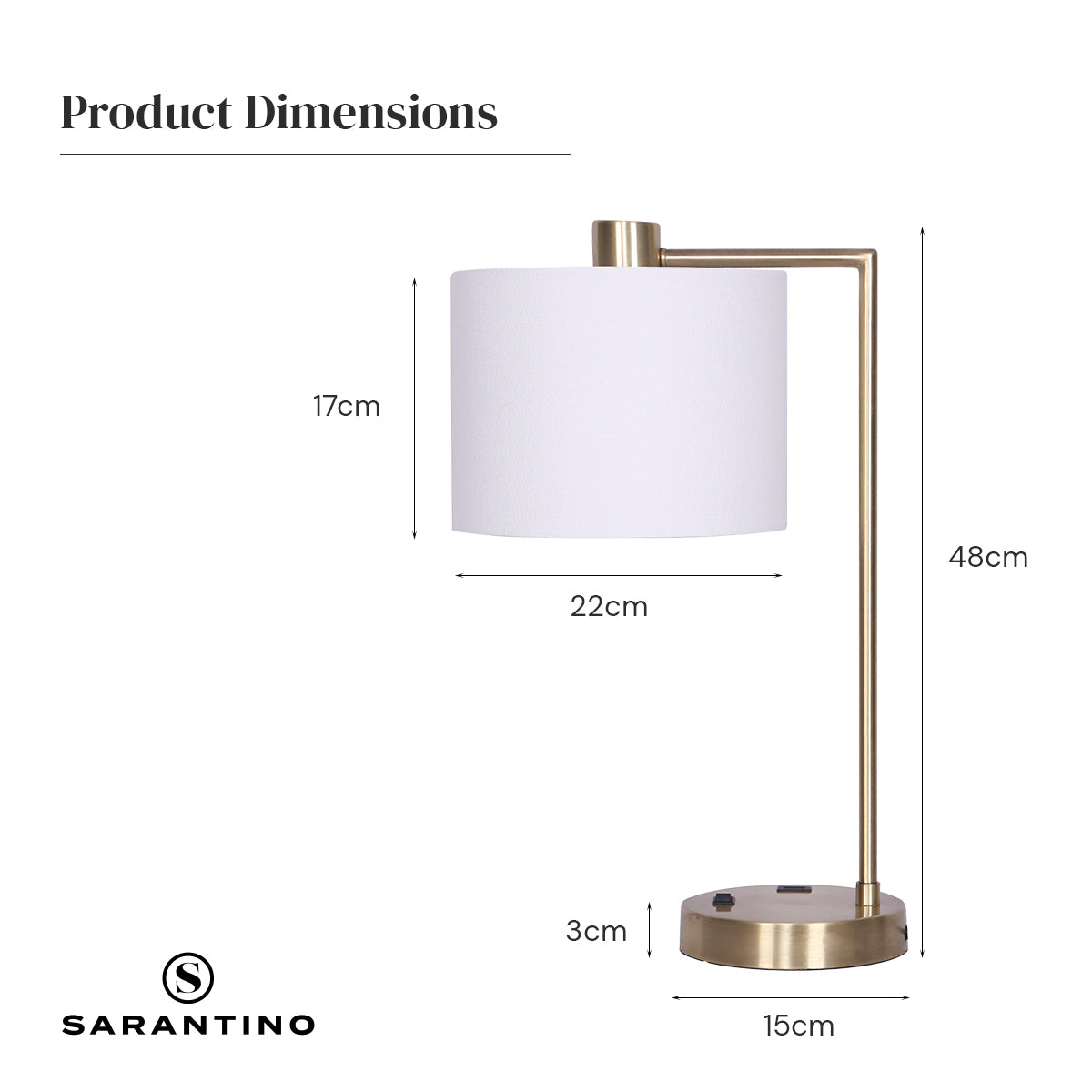 sarantino-metal-task-lamp-with-usb-charging-port-antique-brass-finish www.mallsonline.com.au