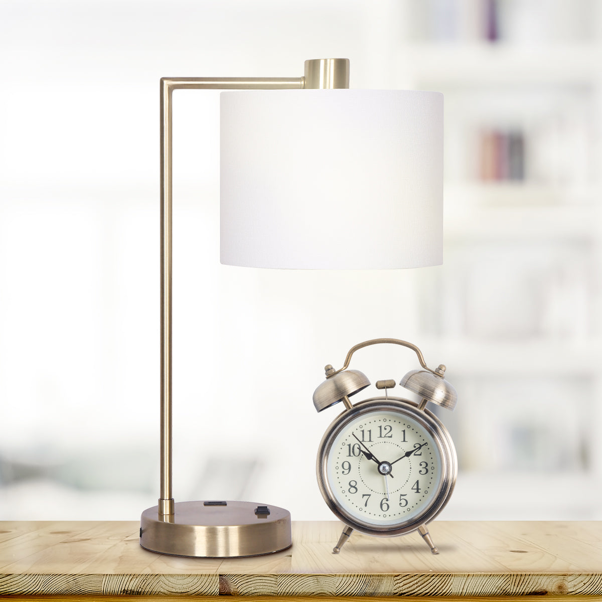 sarantino-metal-task-lamp-with-usb-charging-port-antique-brass-finish www.mallsonline.com.au