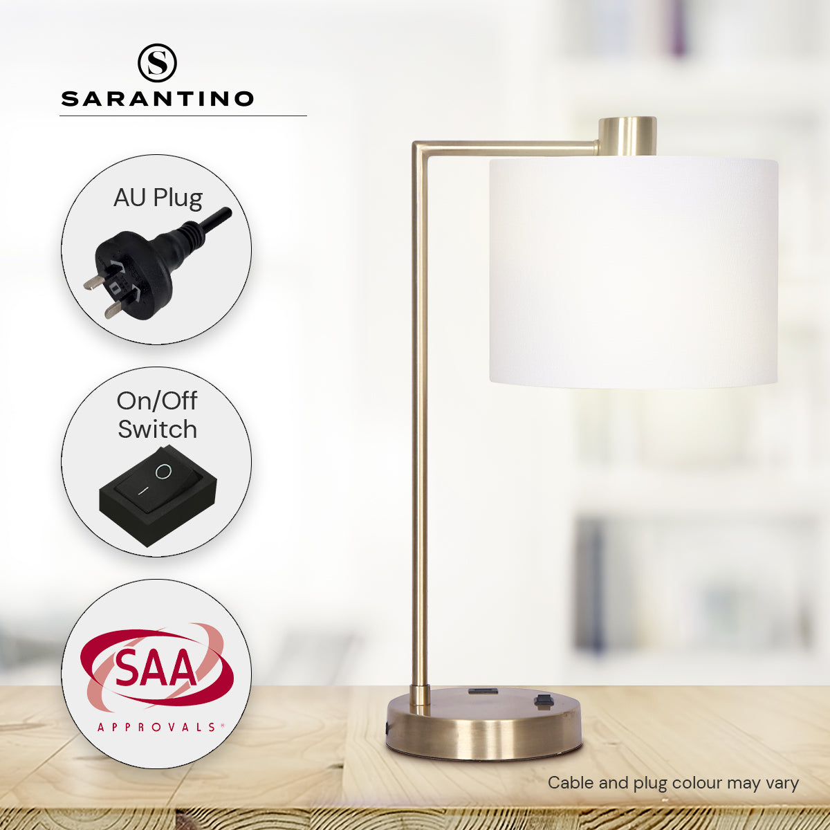 sarantino-metal-task-lamp-with-usb-charging-port-antique-brass-finish www.mallsonline.com.au