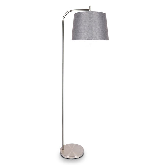 sarantino-metal-task-floor-lamp-nickel-finish-with-grey-fabric-shade www.mallsonline.com.au