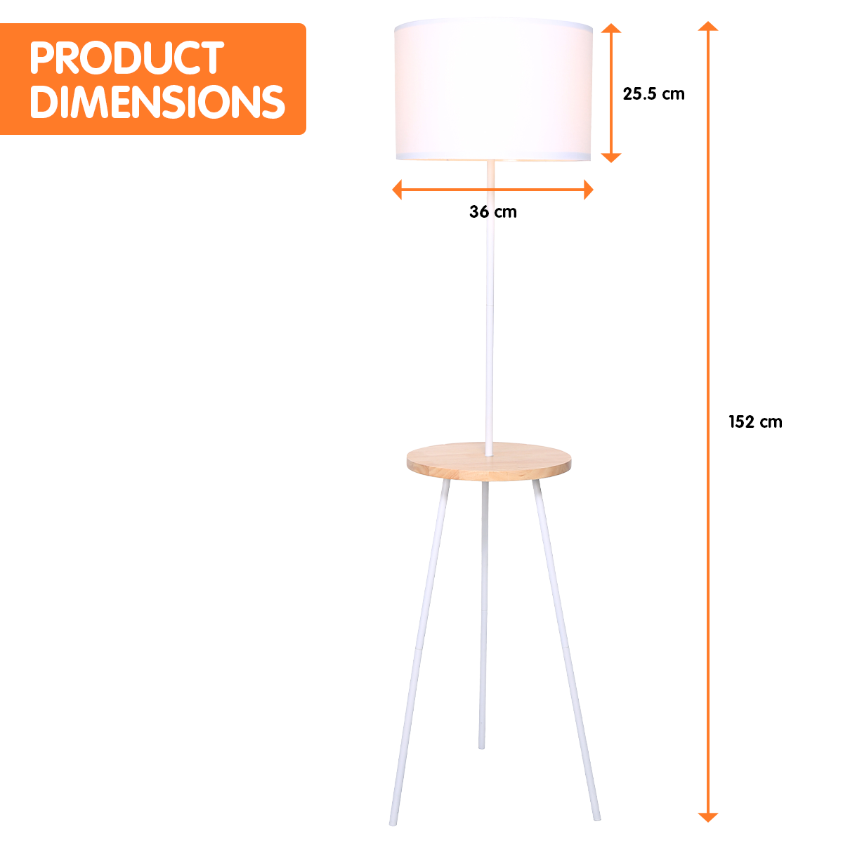 sarantino-metal-tripod-floor-lamp-shade-with-wooden-table-shelf www.mallsonline.com.au