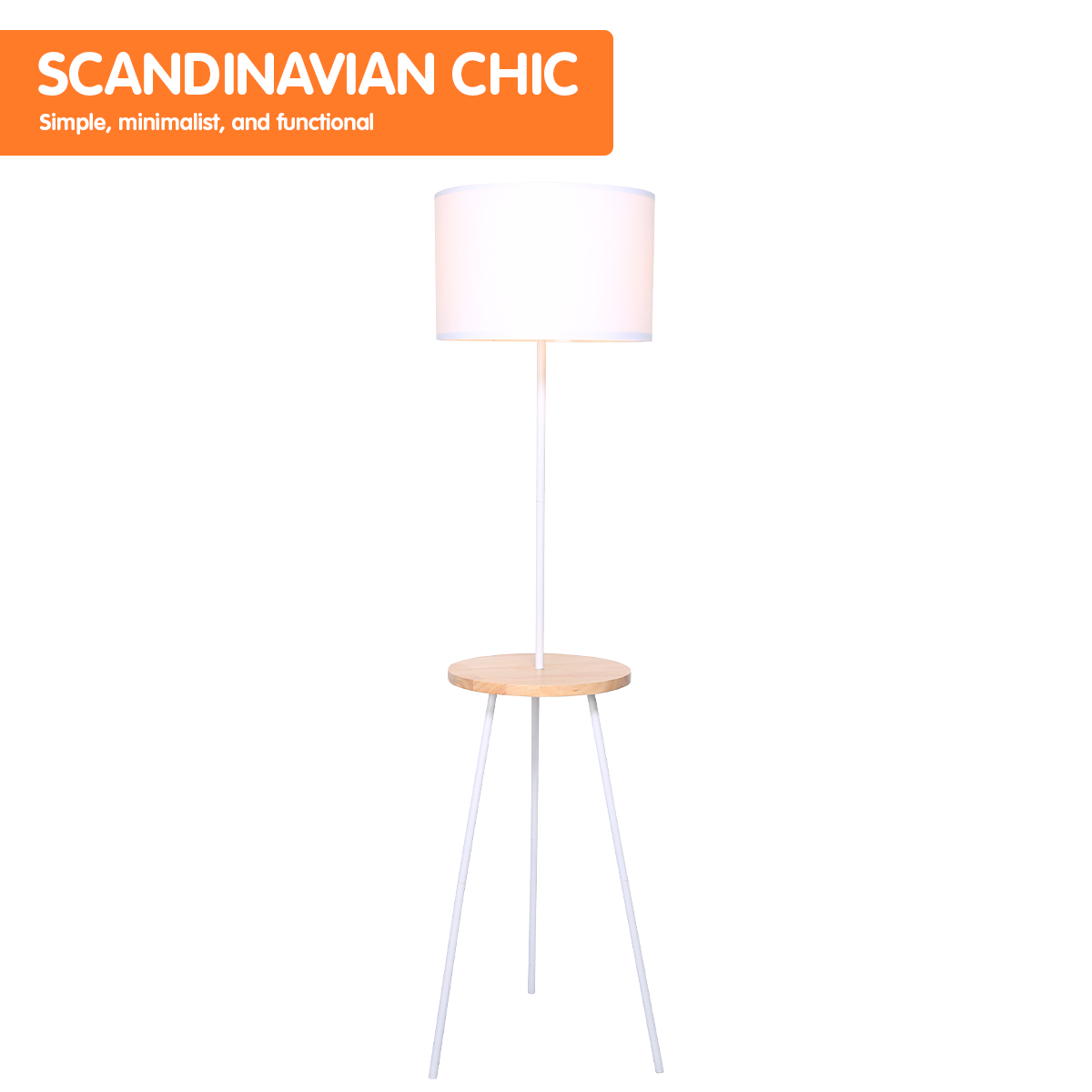 sarantino-metal-tripod-floor-lamp-shade-with-wooden-table-shelf www.mallsonline.com.au