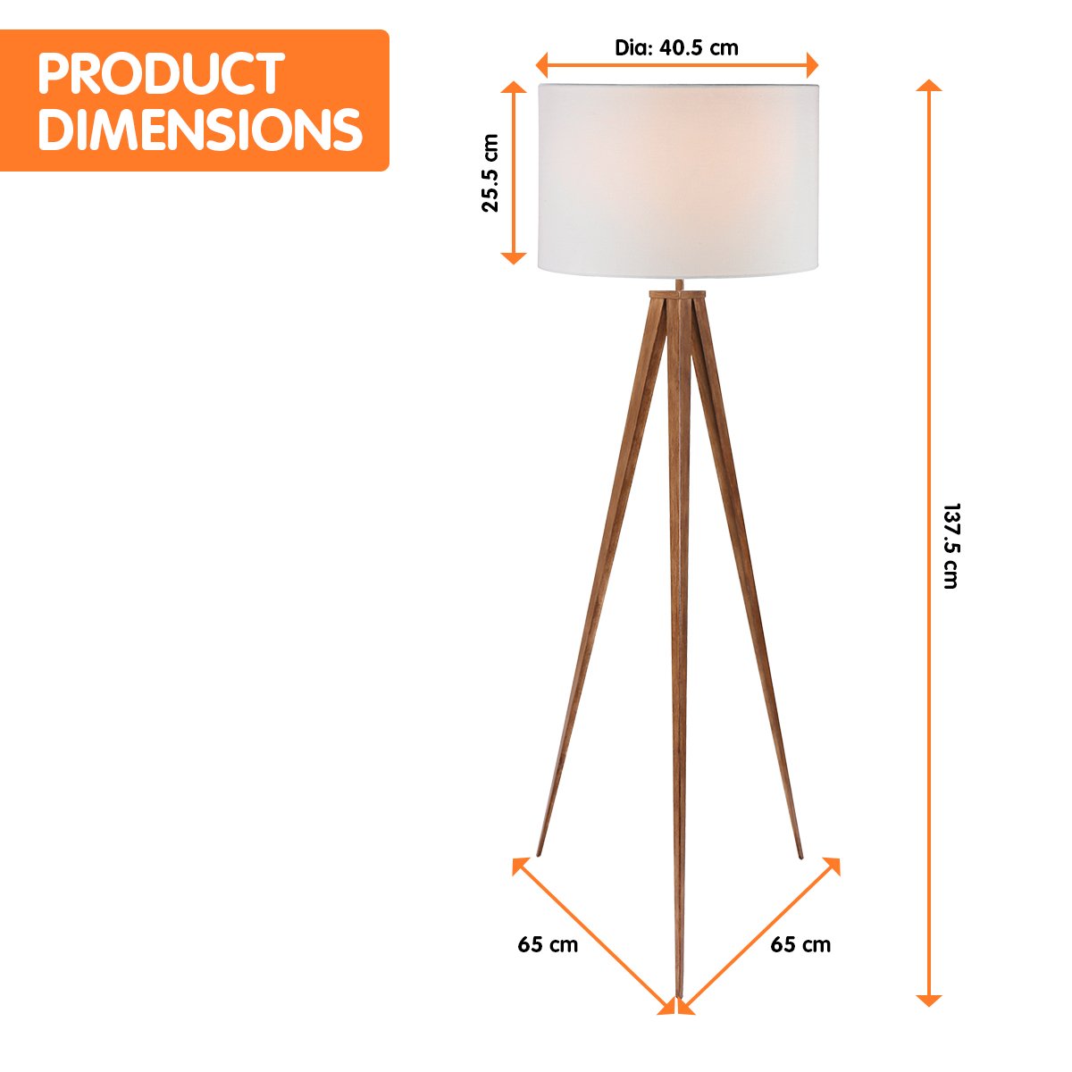 sarantino-metal-tripod-floor-spot-lamp-shade-drum-in-wooden-finish www.mallsonline.com.au