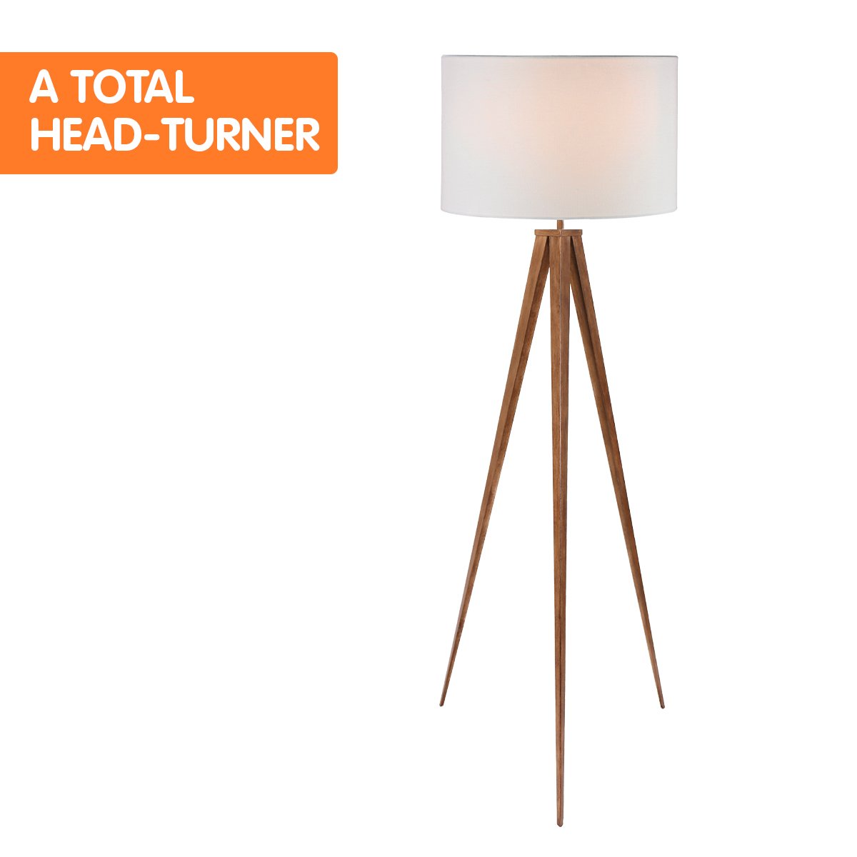 sarantino-metal-tripod-floor-spot-lamp-shade-drum-in-wooden-finish www.mallsonline.com.au