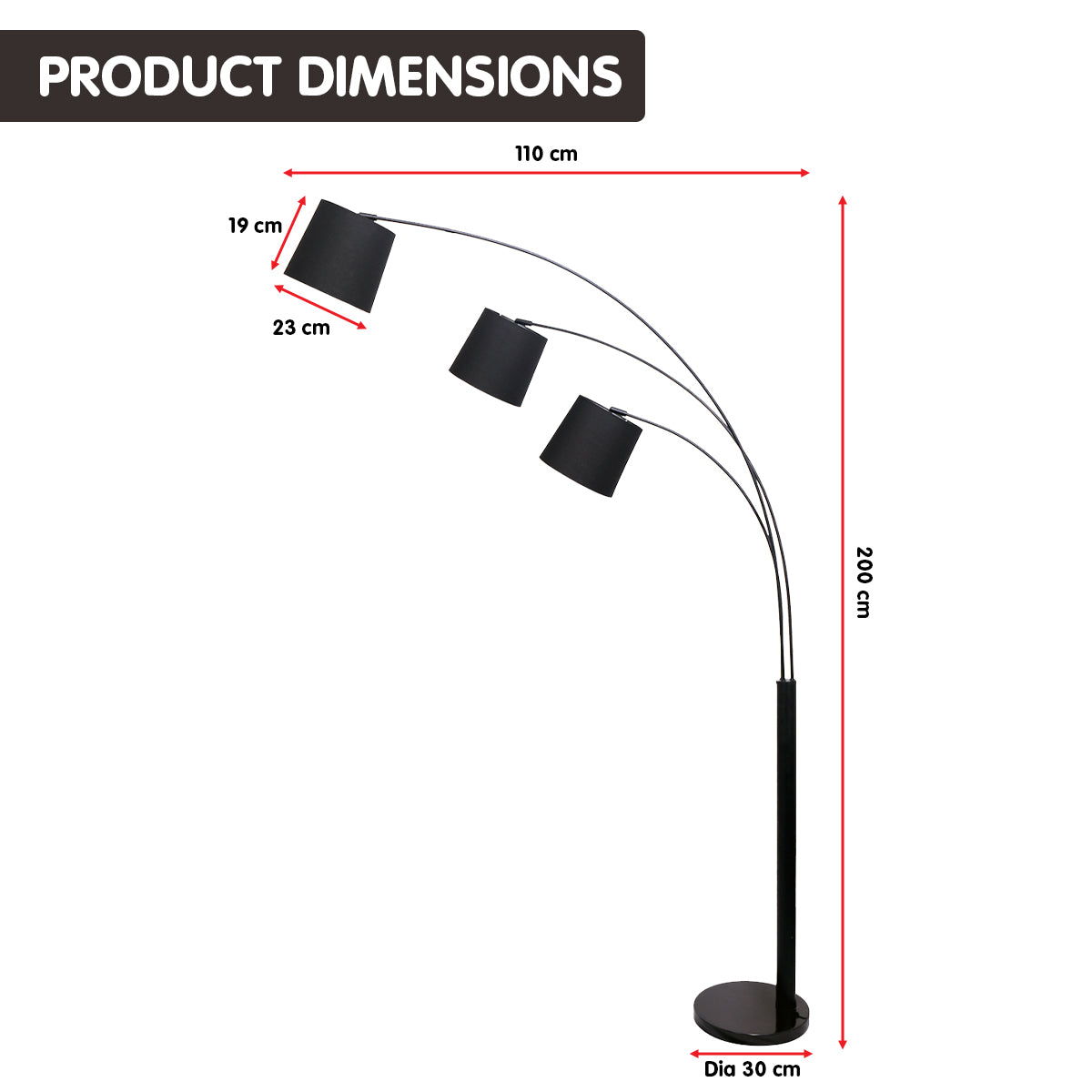 sarantino-3-light-arc-floor-lamp-adjustable-black-3-shades www.mallsonline.com.au