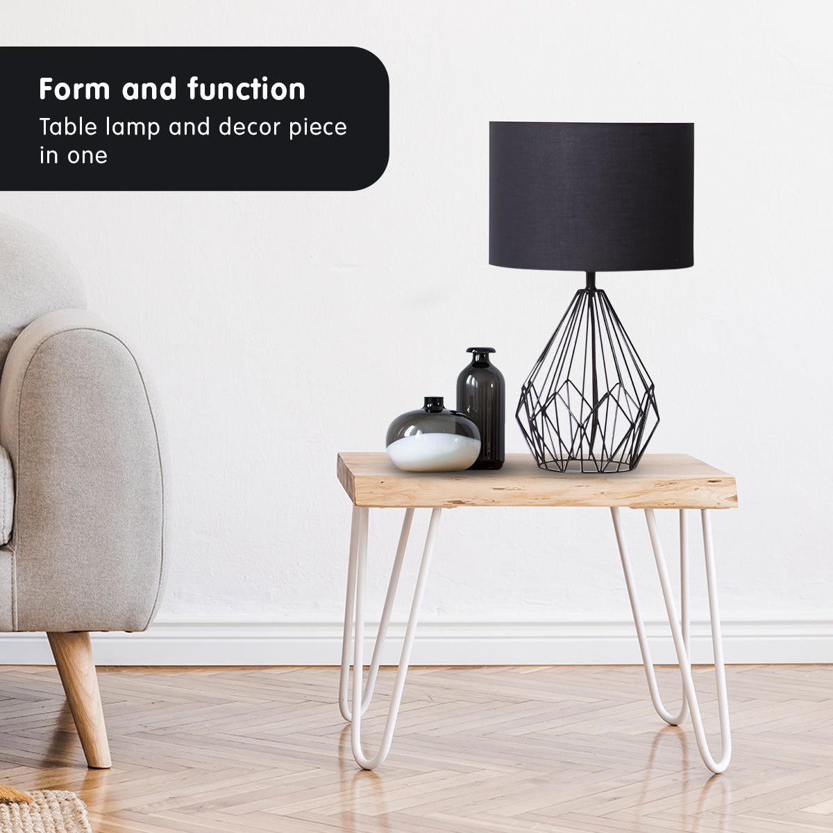 sarantino-metal-wire-table-lamp-in-black-finish-with-black-drum-shade www.mallsonline.com.au