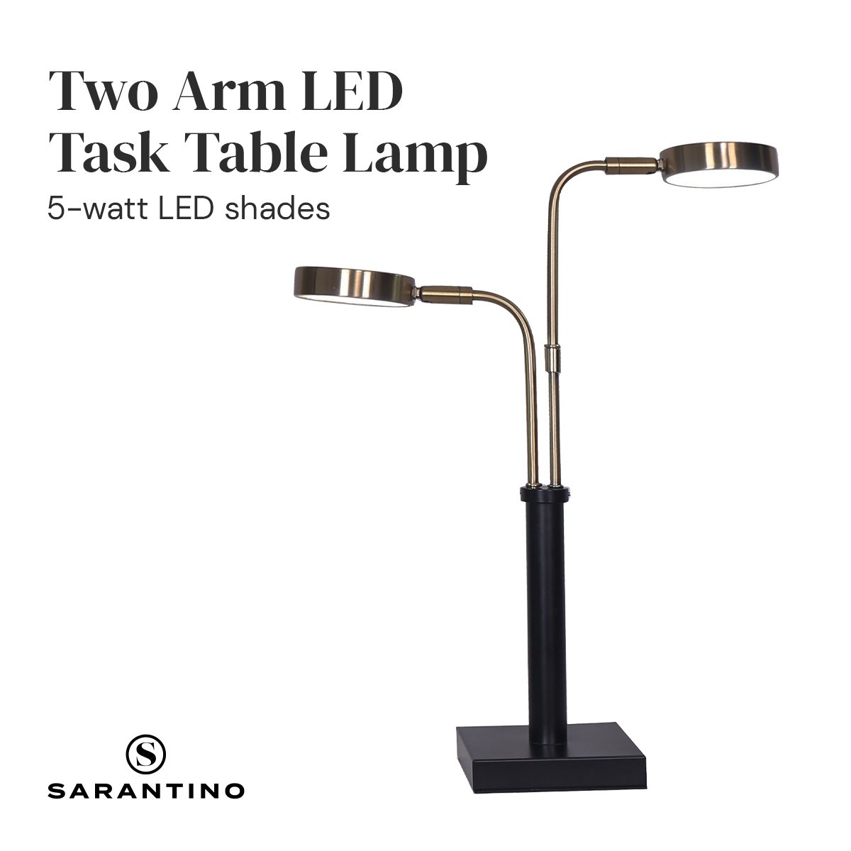 sarantino-led-metal-table-lamp-with-2-lights-brushed-gold-black-finish www.mallsonline.com.au