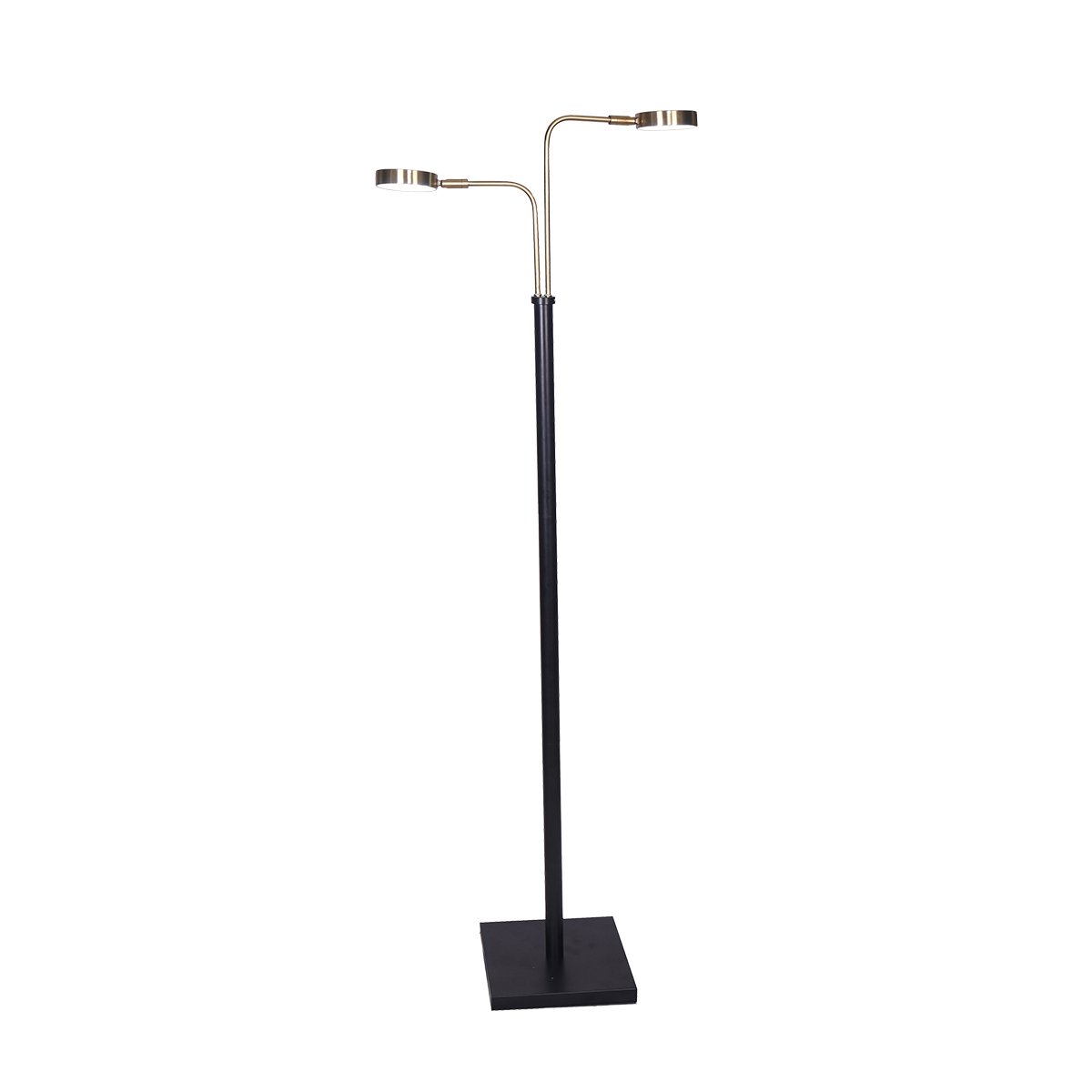 sarantino-led-metal-floor-lamp-with-2-lights-in-brushed-gold-and-black-finish www.mallsonline.com.au