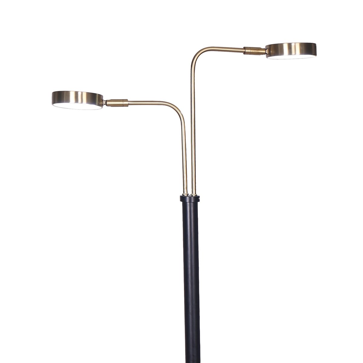 sarantino-led-metal-floor-lamp-with-2-lights-in-brushed-gold-and-black-finish www.mallsonline.com.au