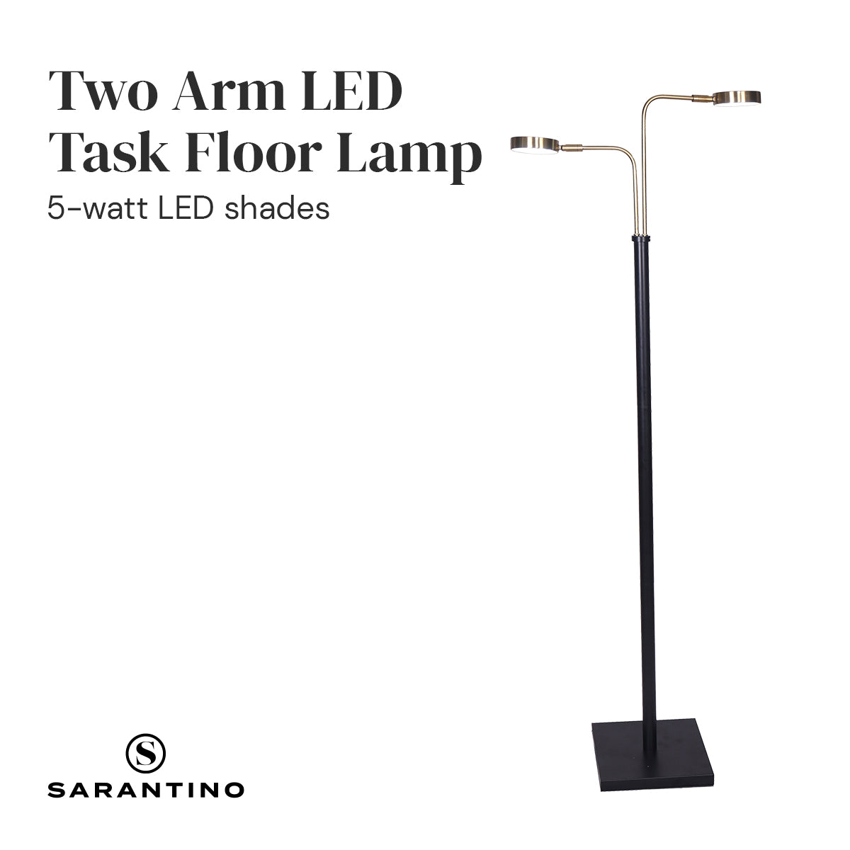 sarantino-led-metal-floor-lamp-with-2-lights-in-brushed-gold-and-black-finish www.mallsonline.com.au