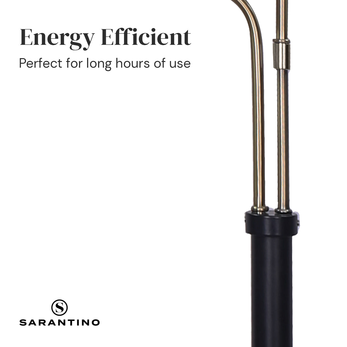 sarantino-led-metal-floor-lamp-with-2-lights-in-brushed-gold-and-black-finish www.mallsonline.com.au
