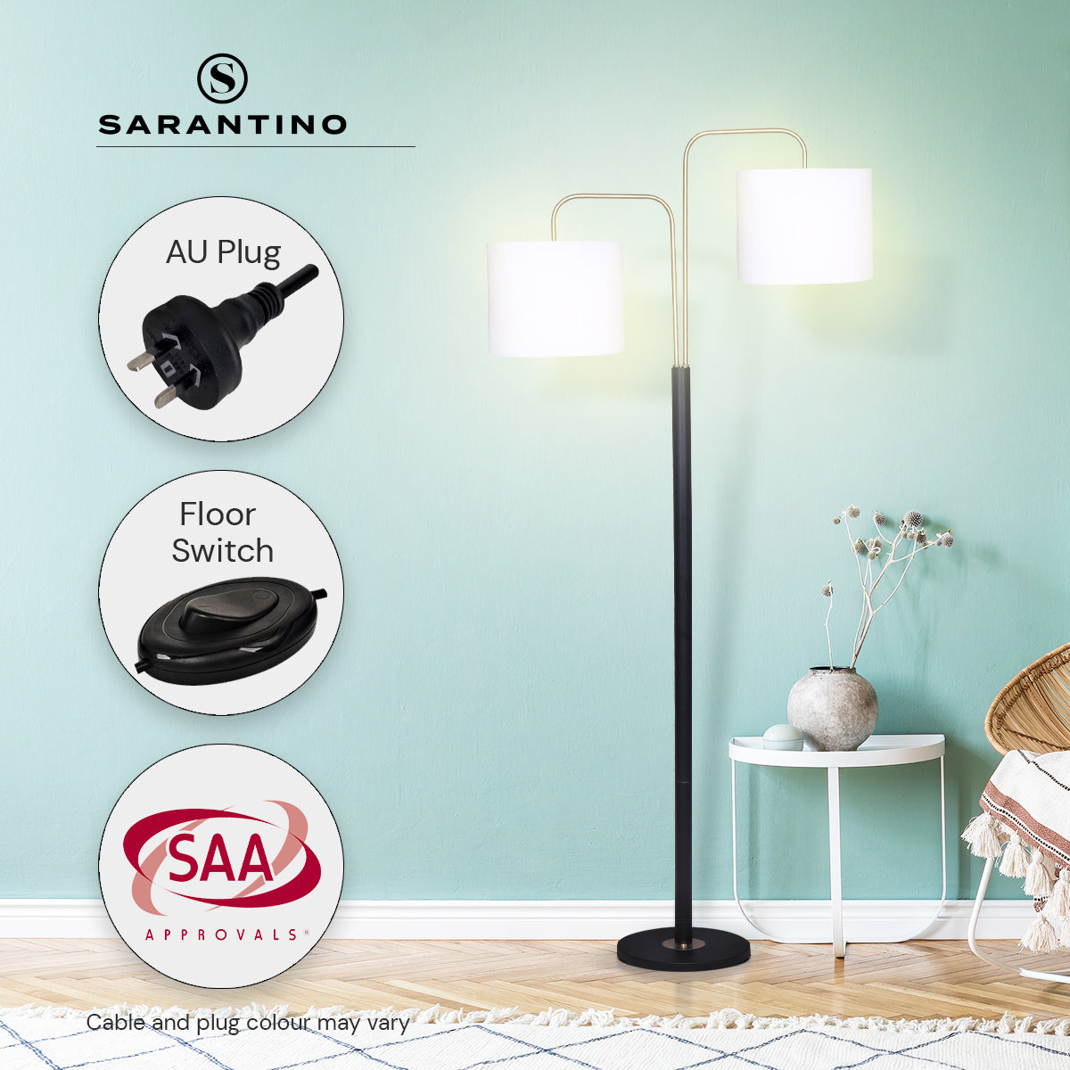 sarantino-black-brass-finish-reading-light-electric-table-lamp www.mallsonline.com.au