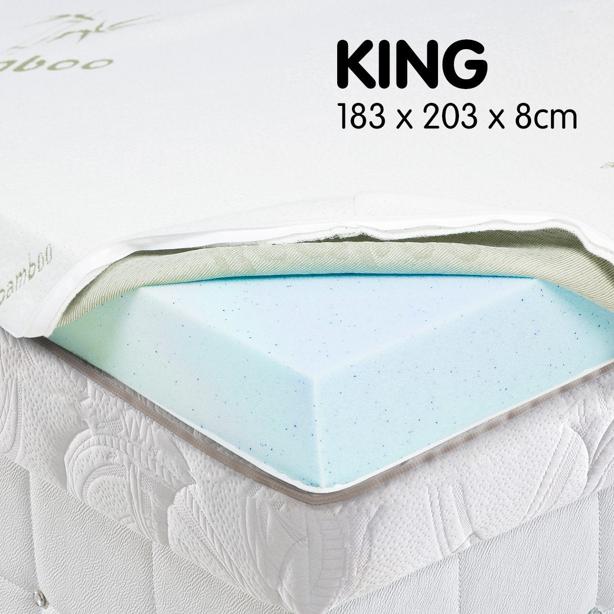 laura-hill-cool-gel-memory-foam-mattress-topper-king at www.mallsonline.com.au
