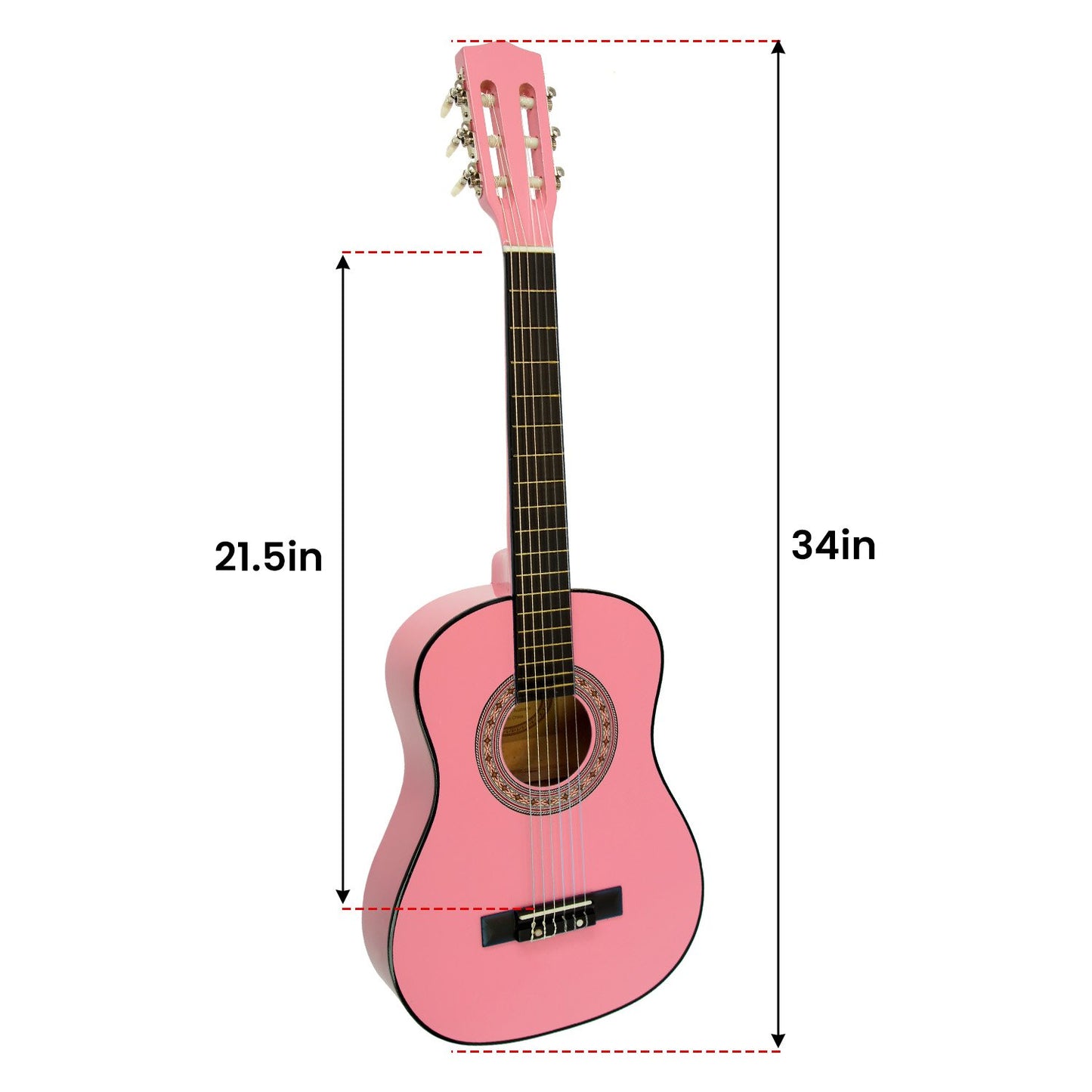 karrera-34in-acoustic-wooden-childrens-guitar-pink at www.mallsonline.com.au