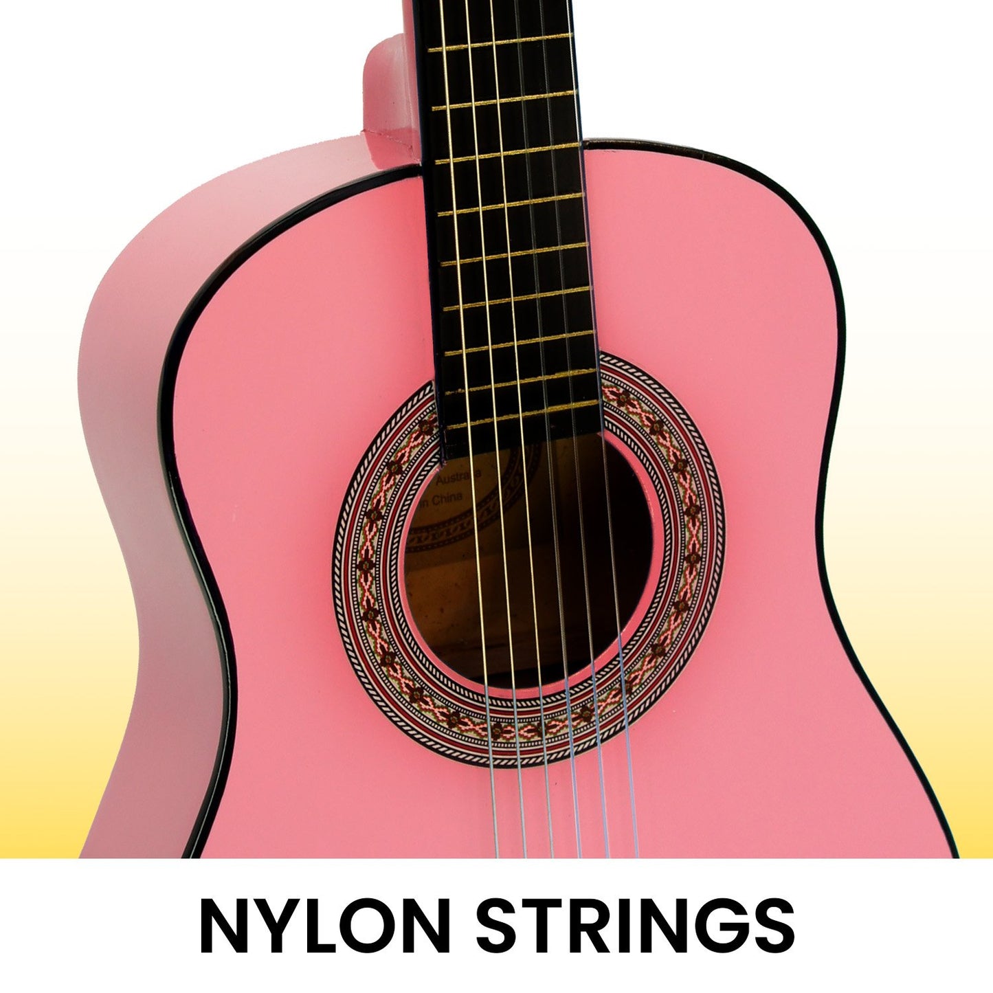 karrera-34in-acoustic-wooden-childrens-guitar-pink at www.mallsonline.com.au